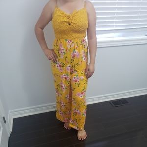 Top Yellow Floral Jumpsuit